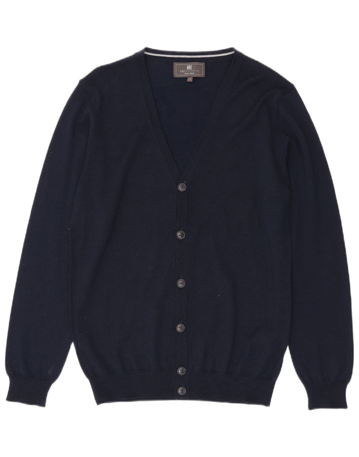 Marks & Spencer Mens Cardigan Sweater Small Navy Blue Acrylic