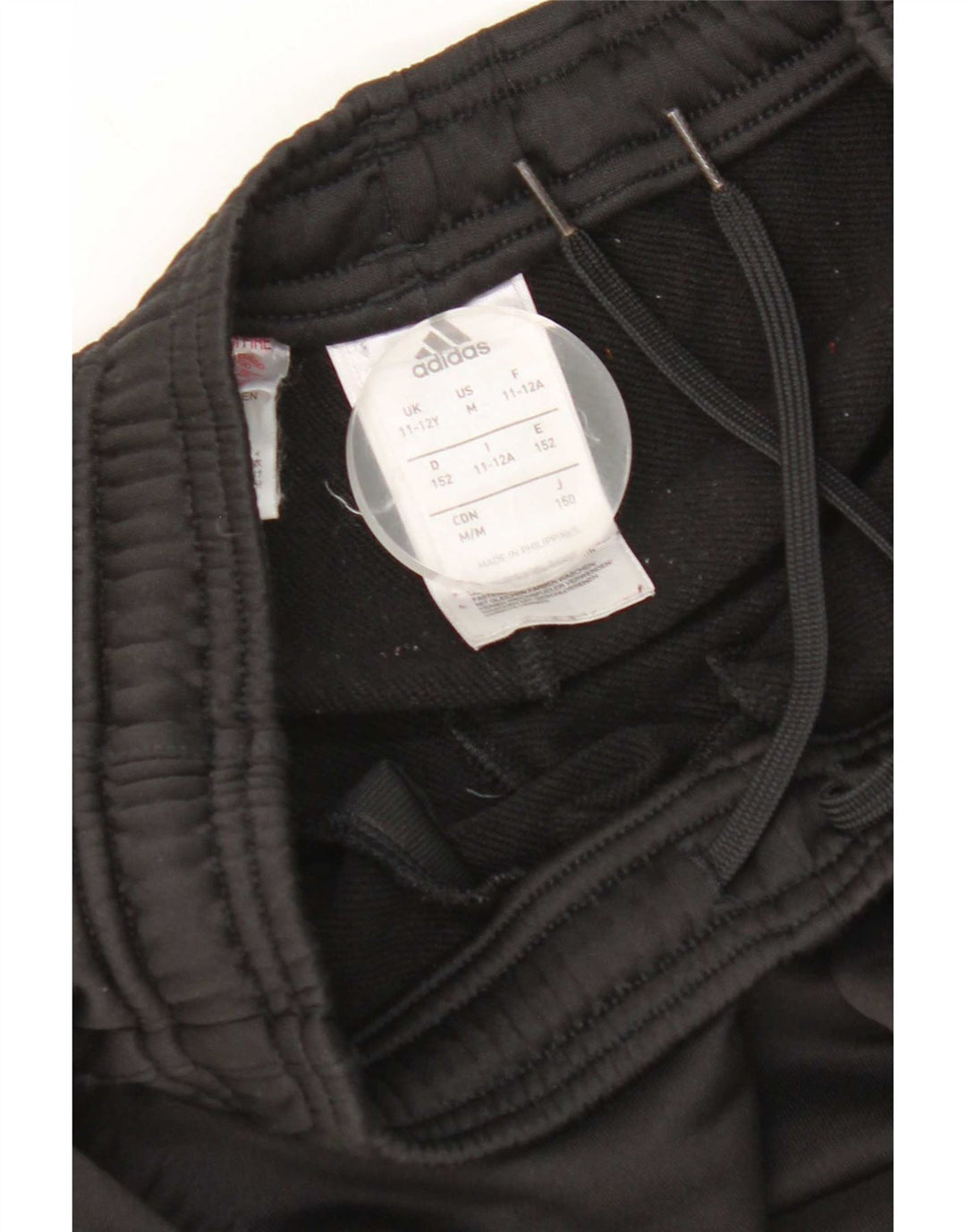 Adidas Boys Tracksuit Trousers 11-12 Years Black Polyester