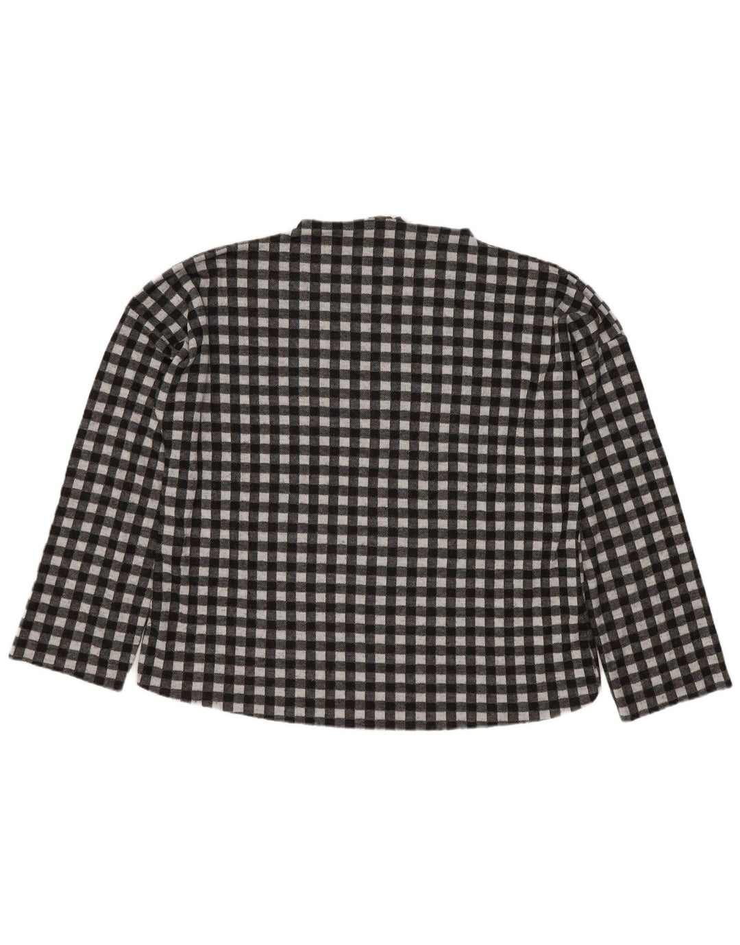 Zara Womens Trafaluc Oversized Top Long Sleeve UK 10 Small Black Gingham
