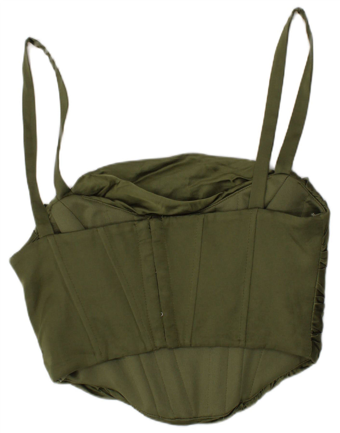 Zara Womens Crop Corset Top Small Khaki