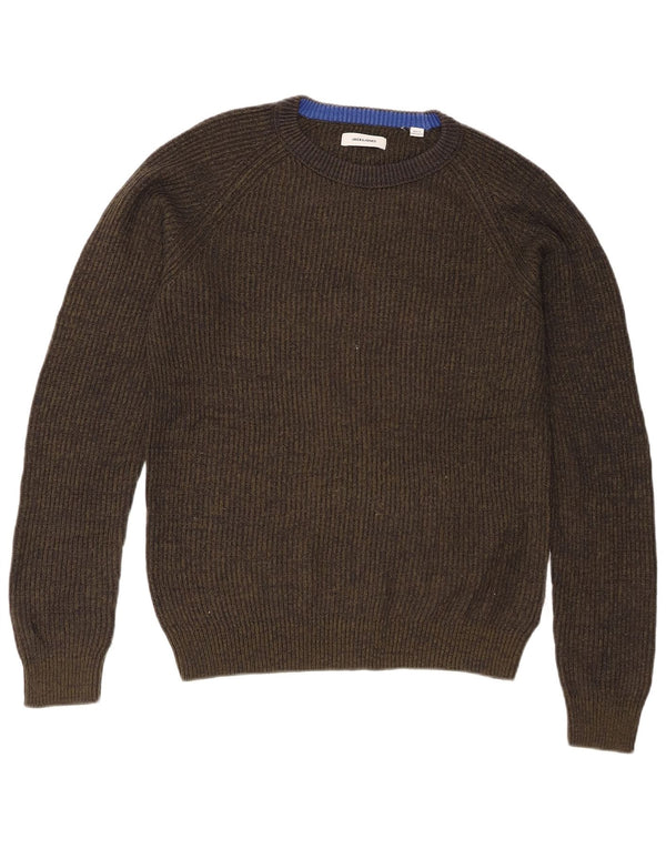 Jack & Jones Ανδρικό πουλόβερ με κανονική εφαρμογή Crew Neck Jumper με μεσαία πράσινη όψη