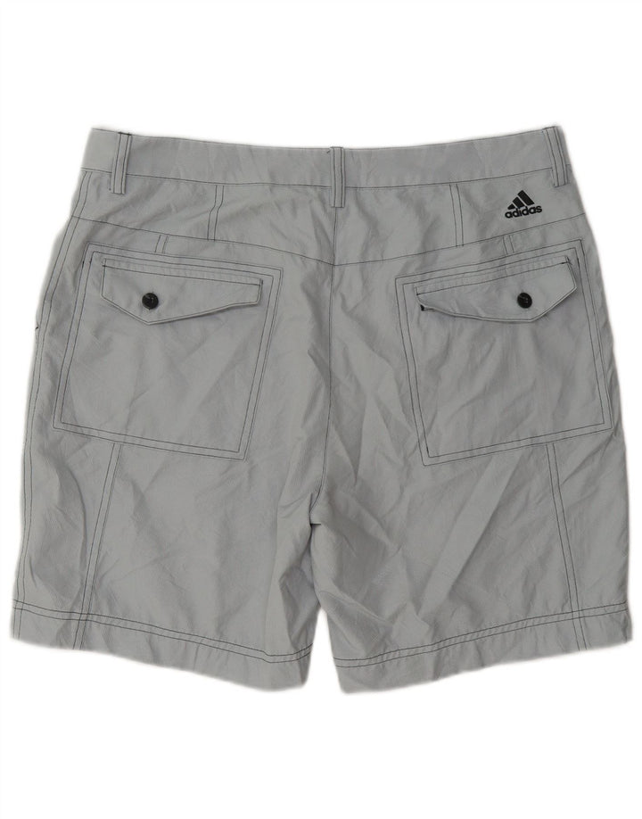 Adidas Herren Chino Shorts W34 Large Grau Polyester
