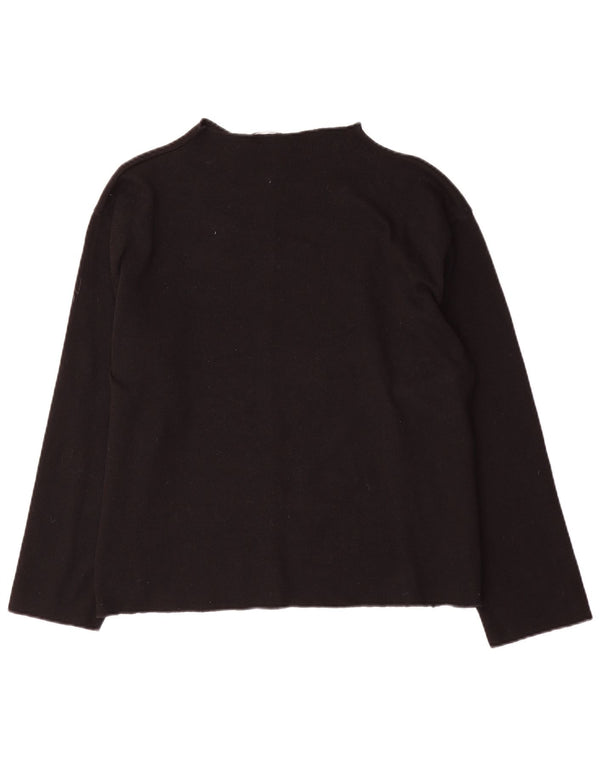 Zara Pull col roulé pour femme UK 16 Large Noir Coton