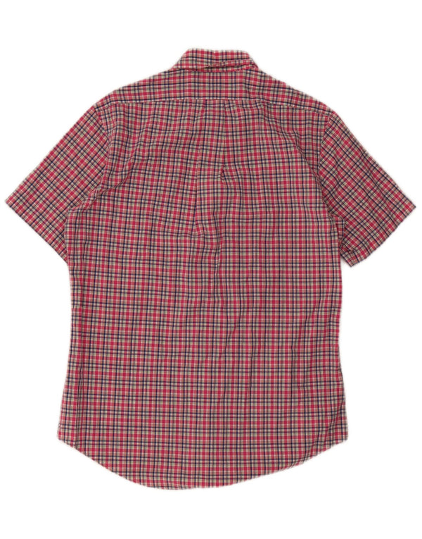 Polo Ralph Lauren Mens Short Sleeve Custom Fit Shirt Medium Pink Plaid