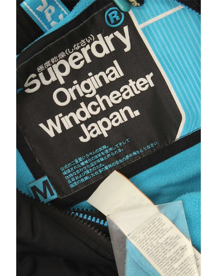 Женская ветровка с капюшоном Superdry UK 14, средний черный нейлон