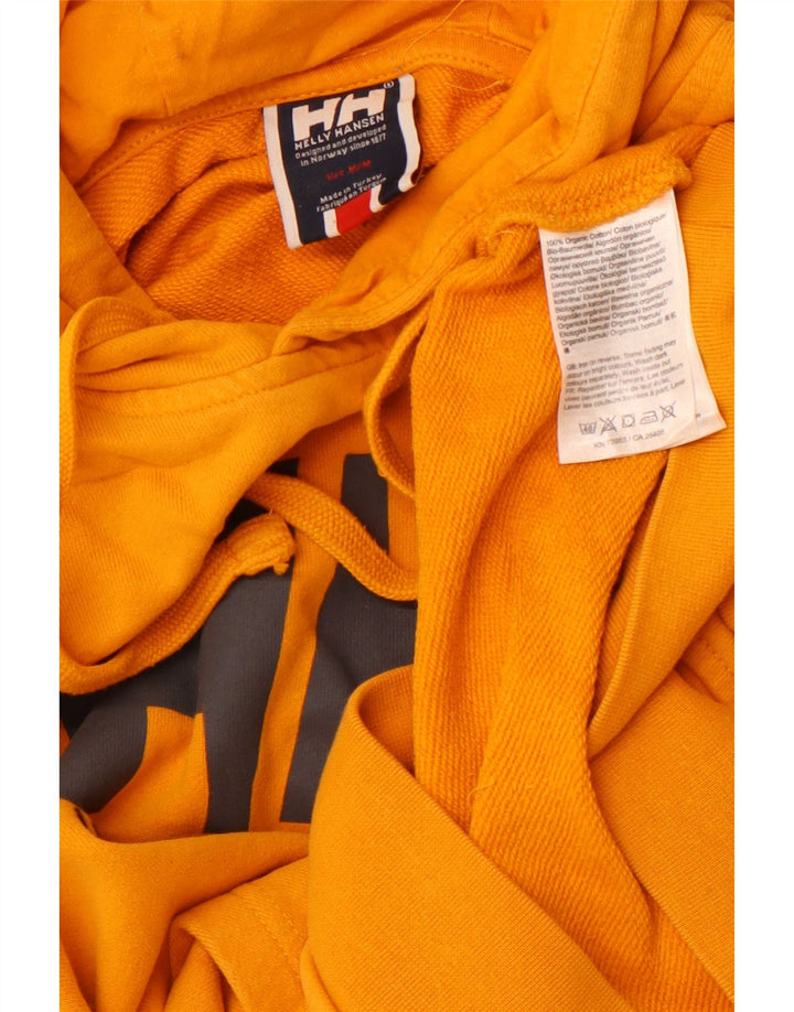Maglione con cappuccio grafico da uomo HELLY HANSEN cotone giallo medio