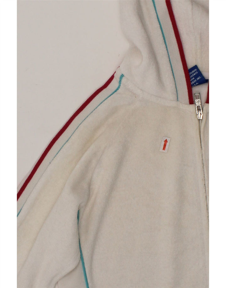 CONVERSE Girls Graphic Zip Hoodie Sweater 13-14 Years White Cotton Vintage Converse and Second-Hand Converse from Messina Hembry 