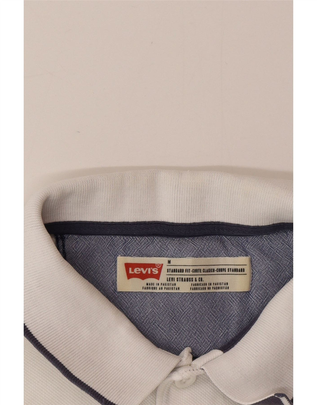 Levi's Mens Standard Fit Polo Shirt Medium White