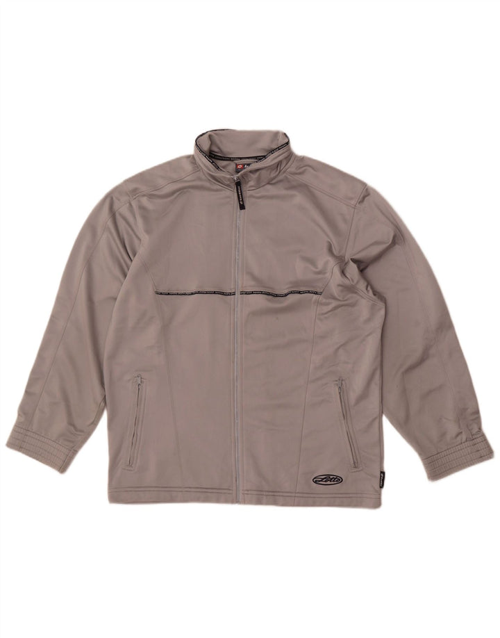 Lotto Damen-Trainingsanzug-Top-Jacke, UK 12, mittelgraues Polyester