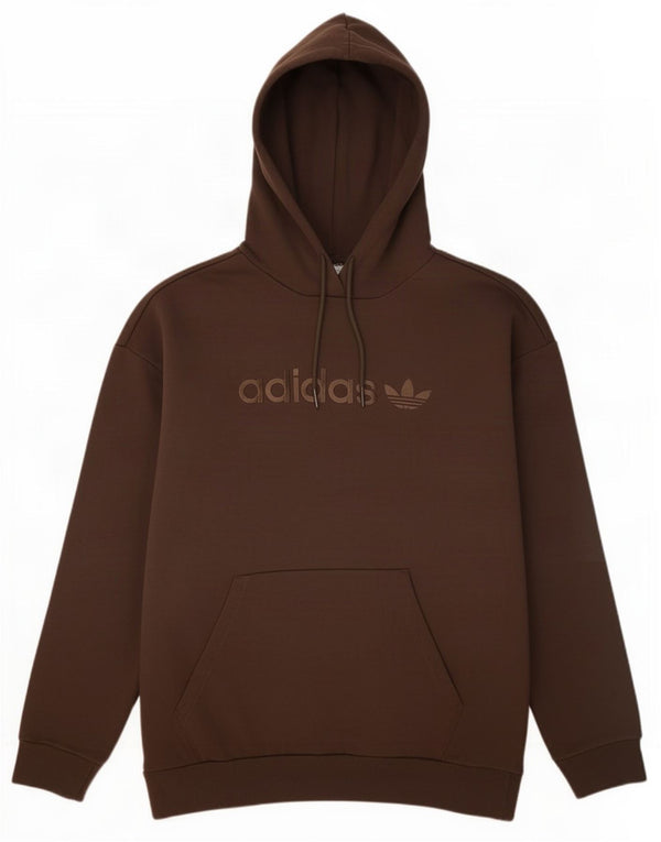 Adidas női grafikus kapucnis pulóver UK 12 közepes barna pamut
