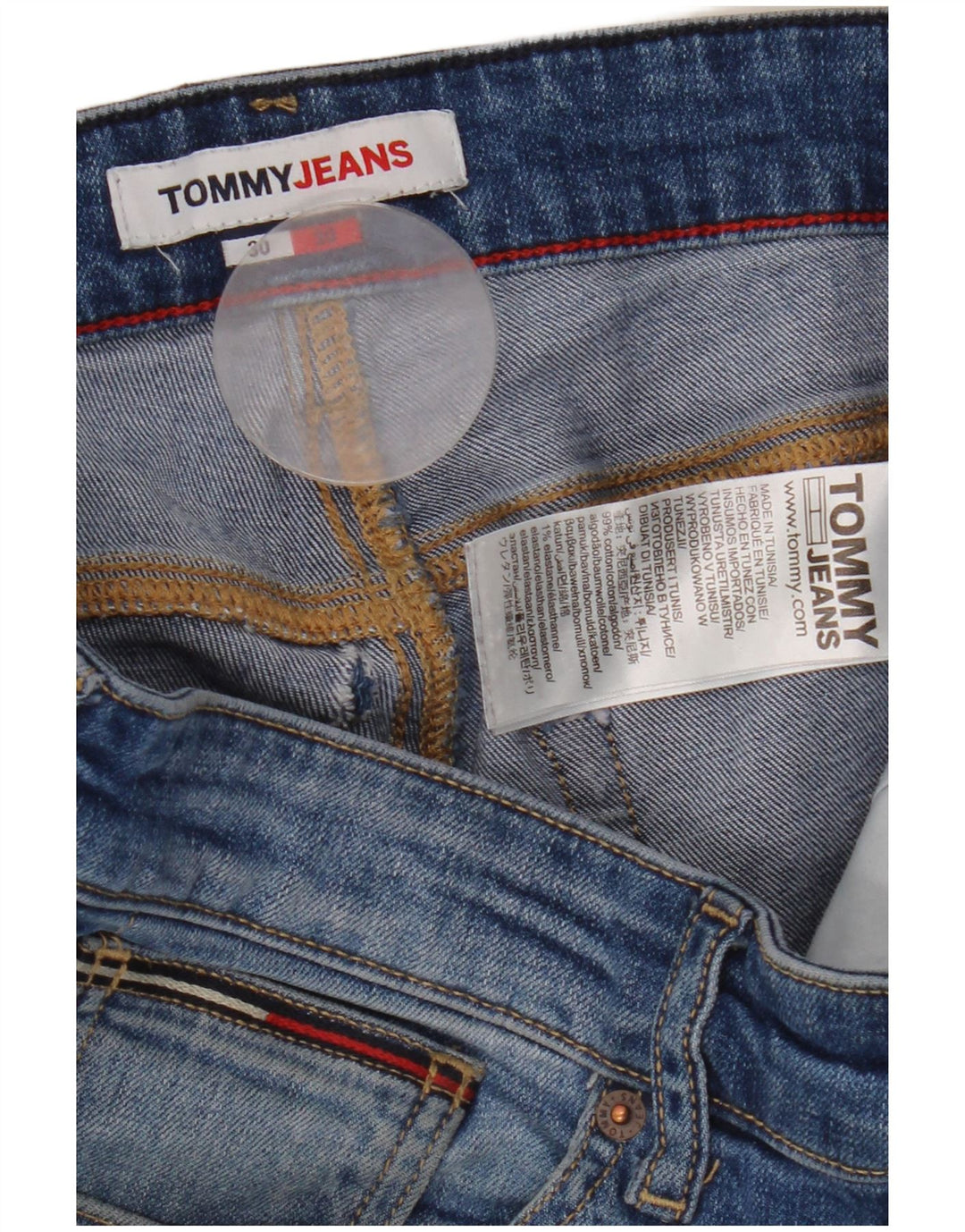 Tommy Hilfiger Mens Slim Jeans W30 L30 Blue Cotton