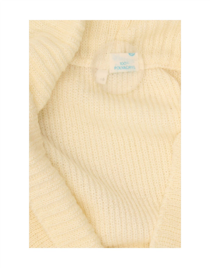 Pulover cardigan supradimensionat pentru femei Creation IT 40 mic acrilic alb murdar