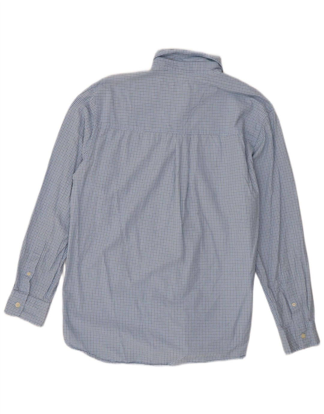 Chaps Mens Shirt Medium Blue Gingham Cotton