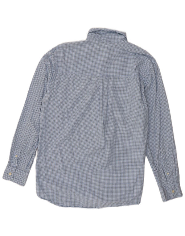 Camisa Chaps Hombre Algodón Vichy Azul Medio