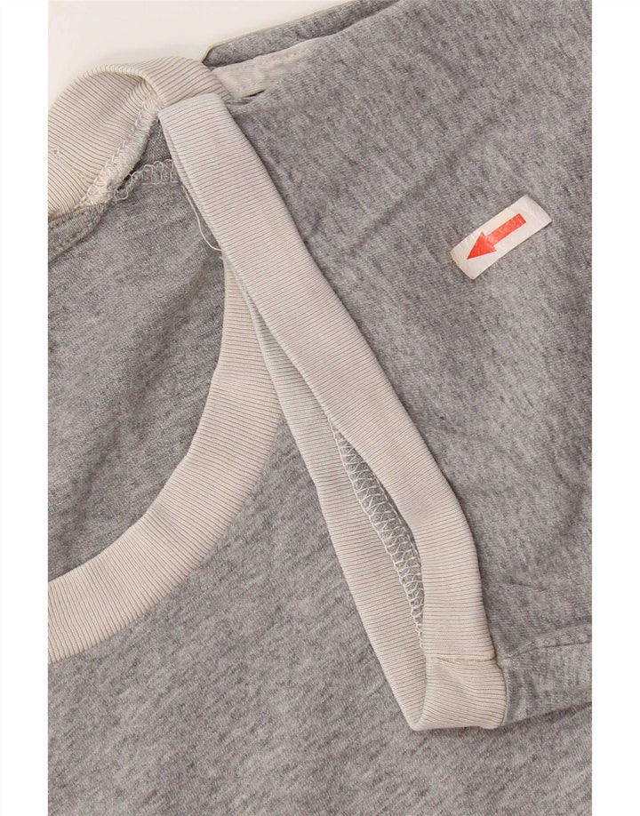 Adidas Mens T-Shirt Top Large Grey Colourblock Cotton