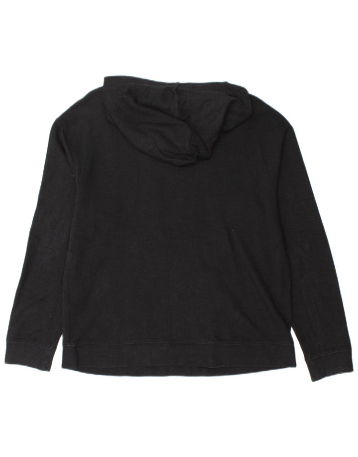 MASSIMO DUTTI Womens Hoodie Jumper UK 14 Medium Black Chevron