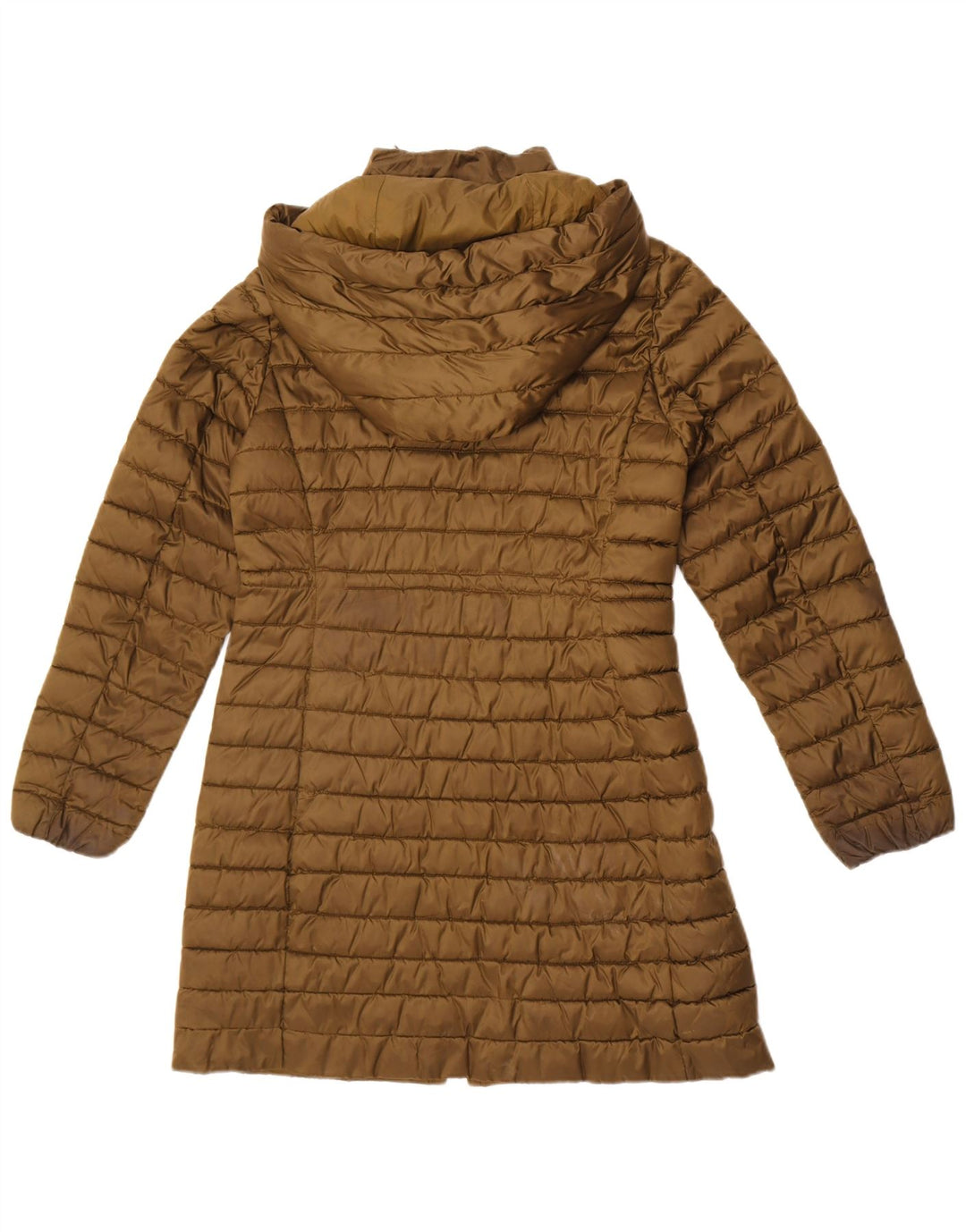 Tommy Hilfiger Womens Hooded Padded Coat UK 14 Medium Khaki Polyamide