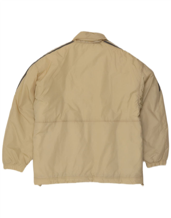 Adidas Mens Loose Fit Padded Jacket UK 40/42 Medium Beige Polyester