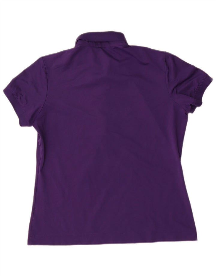 Nike Womens Dri Fit Polo Shirt UK 12/14 Medium Purple Polyester