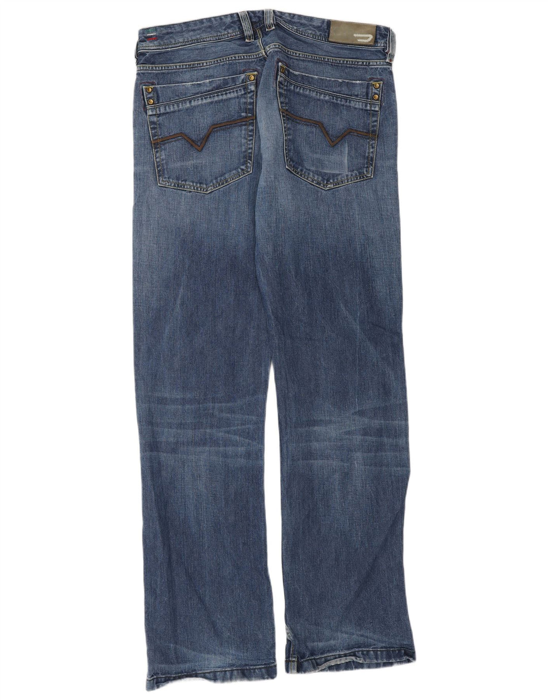 Diesel Uomo Lemmen Bootcut Jeans W33 L32 Cotone Blu