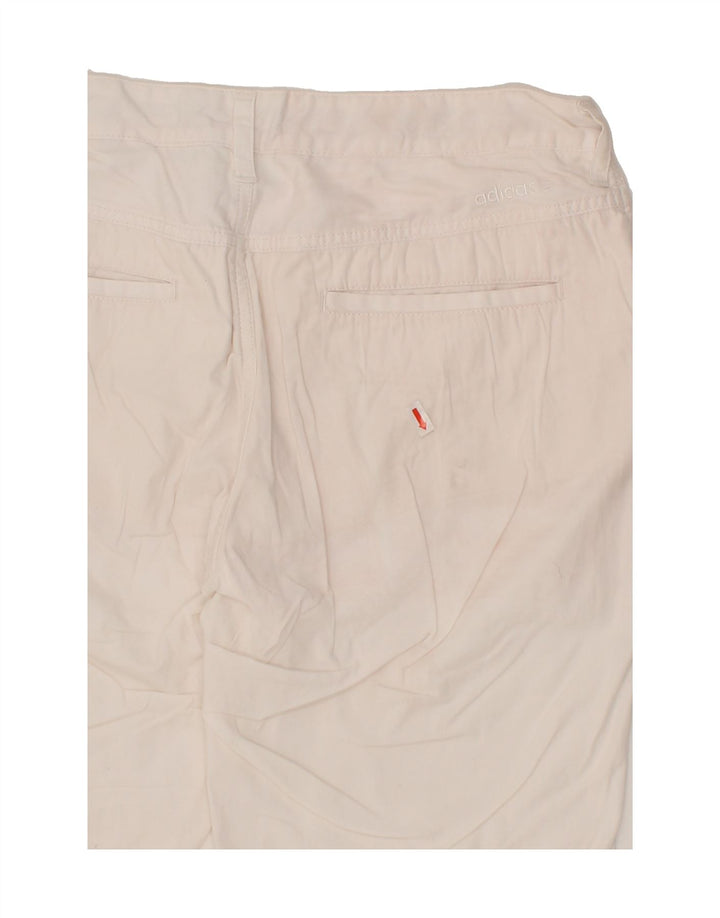 ADIDAS Womens Crop Casual Trousers W31 L24  White Cotton Vintage Adidas and Second-Hand Adidas from Messina Hembry 