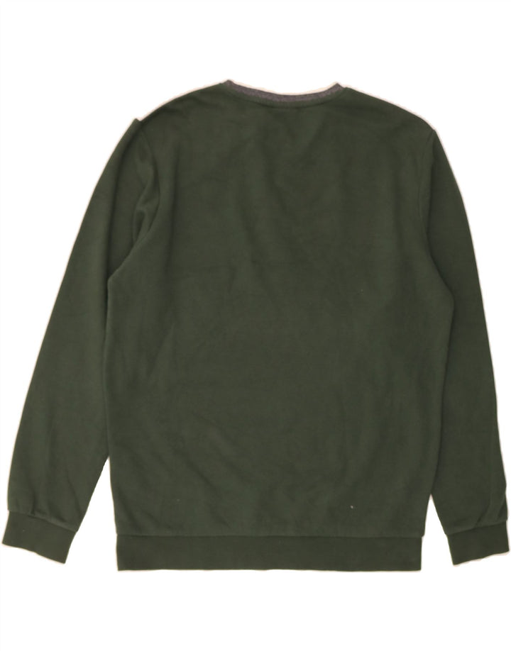 JACK & JONES Mens Sweatshirt Jumper Large Green Colourblock Cotton Vintage Jack & Jones and Second-Hand Jack & Jones from Messina Hembry 