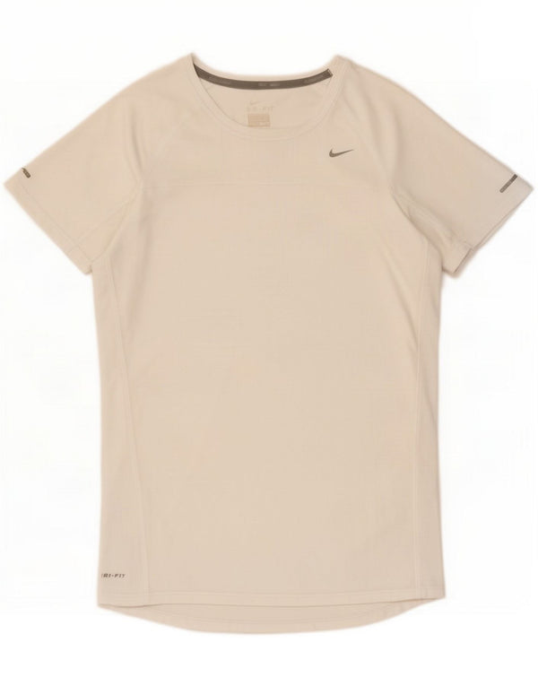 T-shirt Nike Dri Fit da donna UK 14 Large White Poliestere