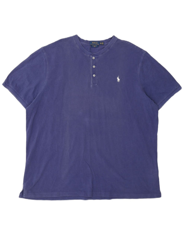 Koszulka męska Polo Ralph Lauren Top 2XL niebieska bawełniana klasyczna