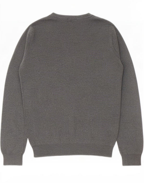 John Lewis Boys V-Neck Jumper Sweater 11-12 Years Grey Cotton