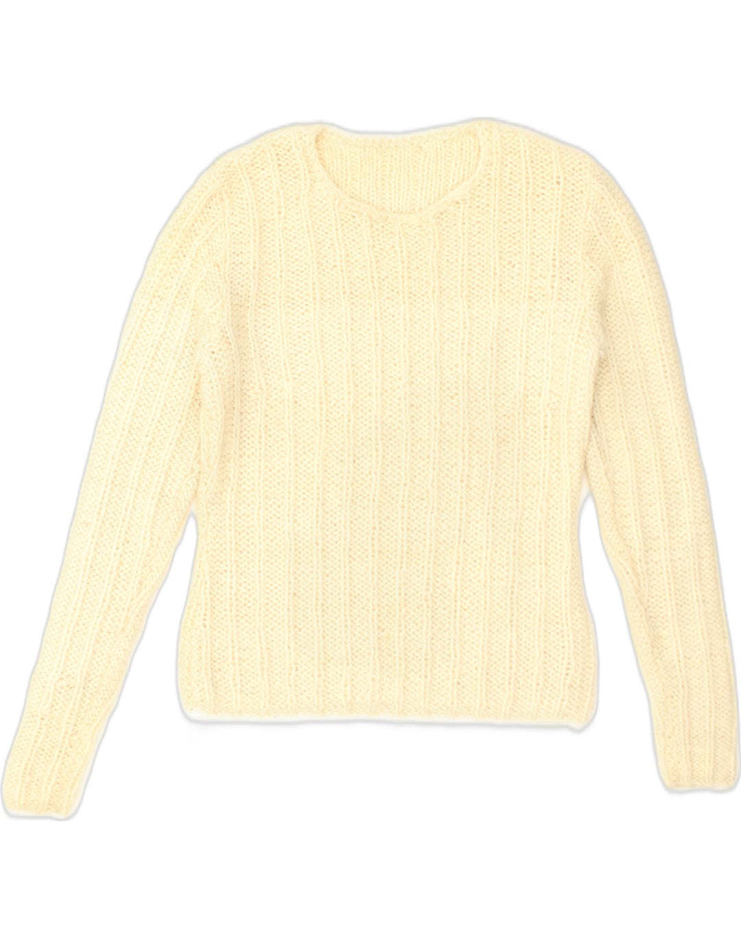 VINTAGE Womens Boat Neck Jumper Sweater UK 10 Small Off White | Vintage Vintage | Thrift | Second-Hand Vintage | Used Clothing | Messina Hembry 