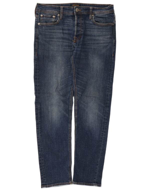 Jack & Jones Mens Slim Jeans W30 L30 Azul Algodão