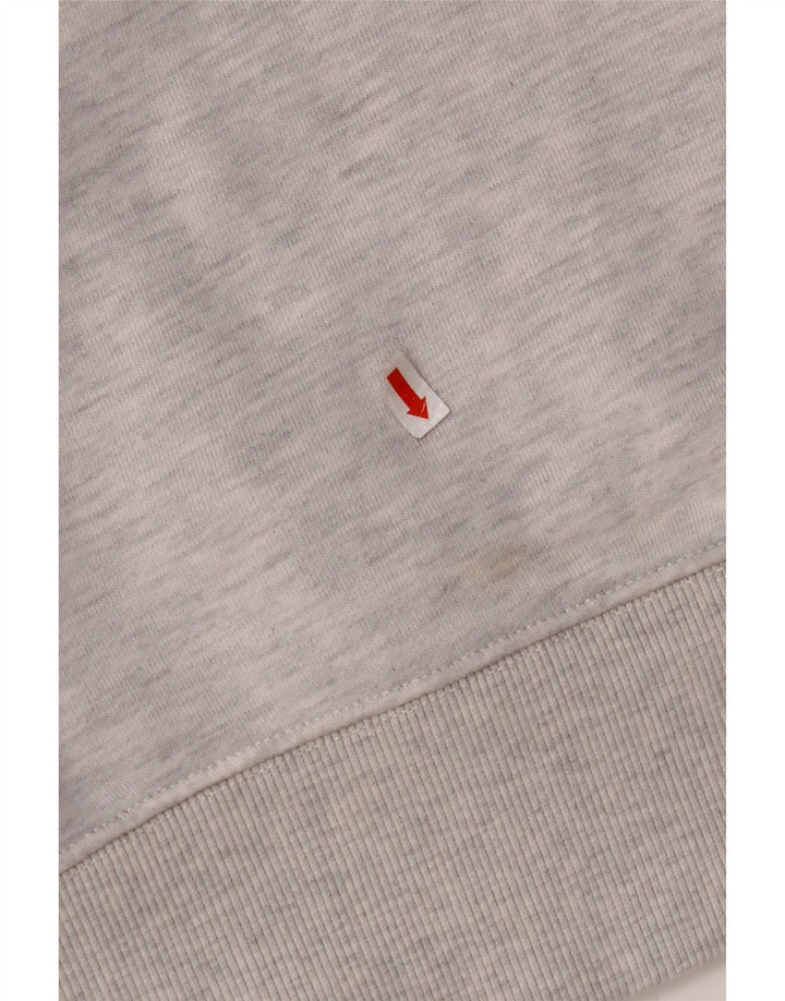 SUPERDRY Mens Graphic Hoodie Jumper Medium Grey Cotton