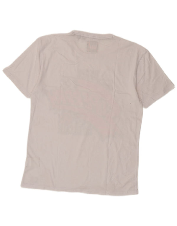 Superdry T-Shirt Graphique Homme Blanc Moyen Coton
