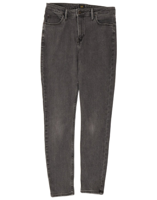 Lee Womens Scarlett High Skinny Jeans W31 L31 Algodão Cinza