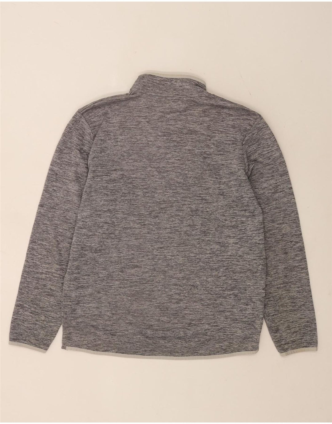 Under Armour Mens Zip Neck Sweatshirt Jumper Medium Grey Flecked Polyester