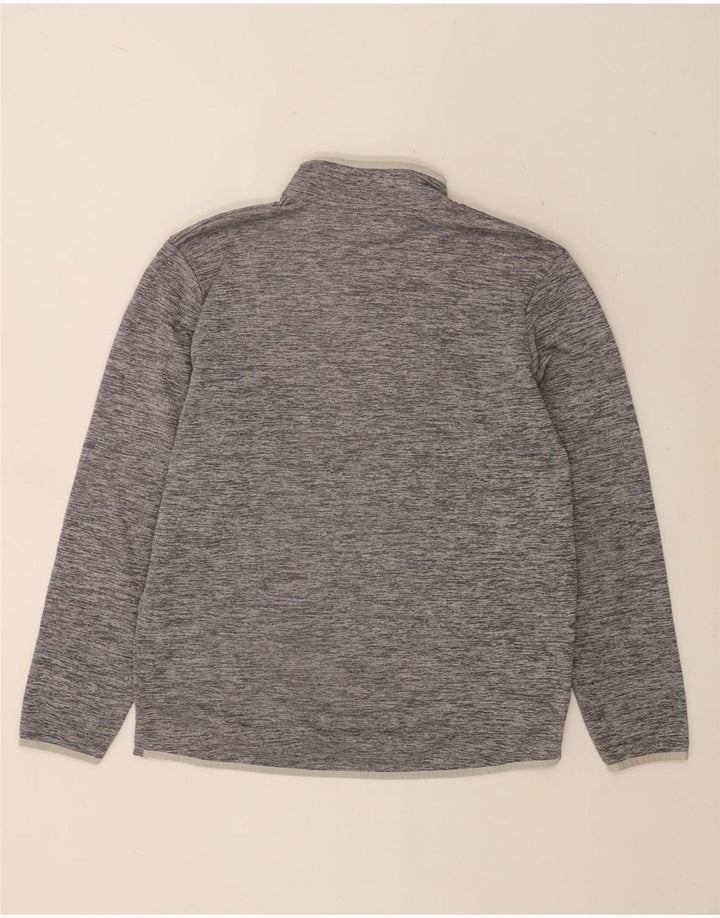 Under Armour Mens Zip Neck Sweatshirt Jumper Medium Grey Flecked Polyester