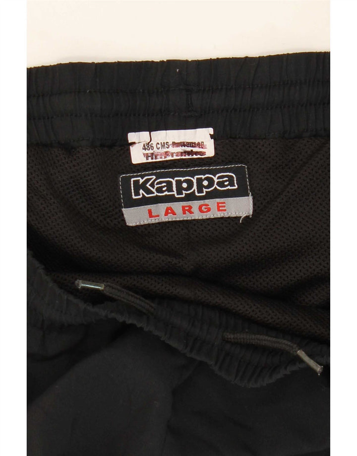 Pantaloni da tuta da uomo Kappa Large neri in poliestere