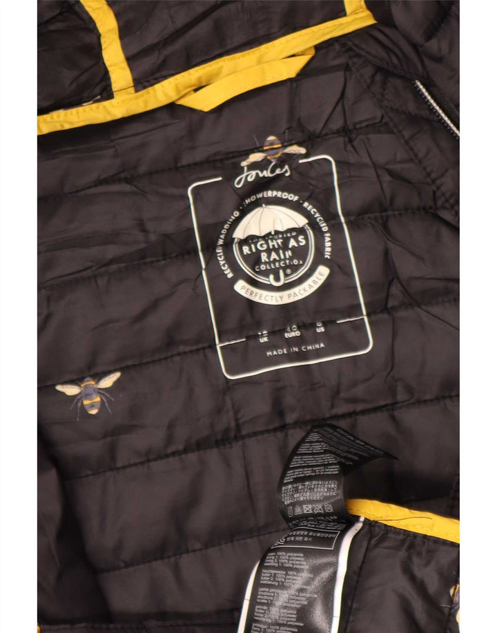 Cappotto imbottito con cappuccio da uomo Joules UK 12 medio nero in poliammide