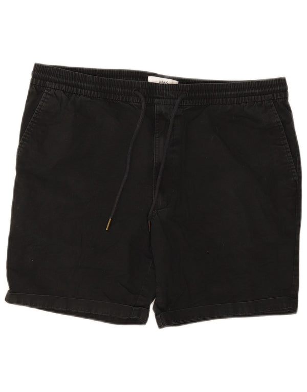 Marks & Spencer Mens Chino Shorts Large W34  Black Cotton