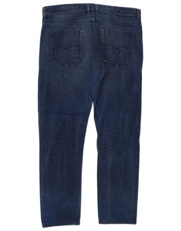 Diesel Mens Kakee Carrot Slim Jeans W34 L29 Azul Algodão
