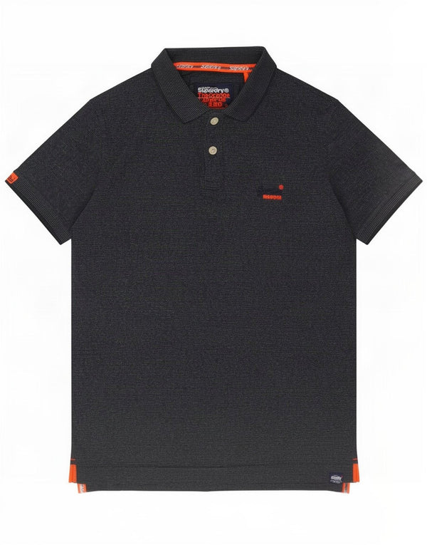 Superdry Mens Polo Shirt Large Navy Blue Cotton
