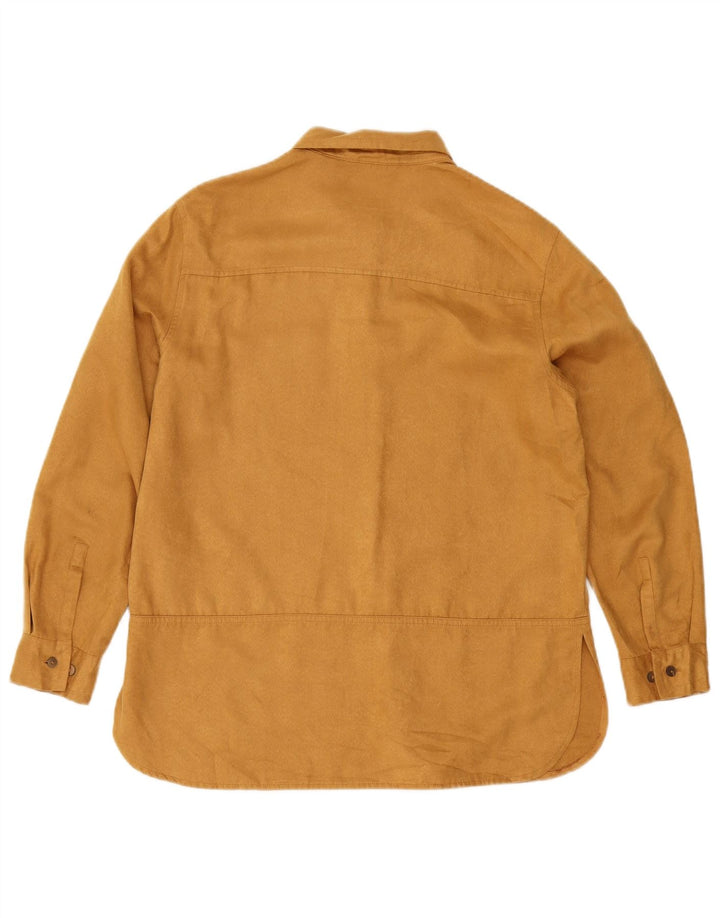 Marks & Spencer Damen-Hemd aus Wildlederimitat, Größe S, Beige, Polyester