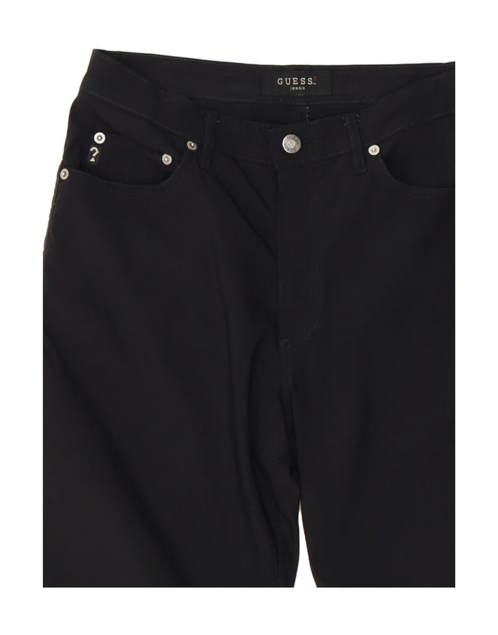 GUESS Womens Straight Casual Trousers W30 L32 Black Vintage Guess and Second-Hand Guess from Messina Hembry 