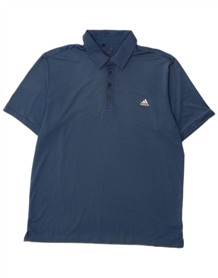 Polo Adidas Climalite da uomo XL blu in poliestere