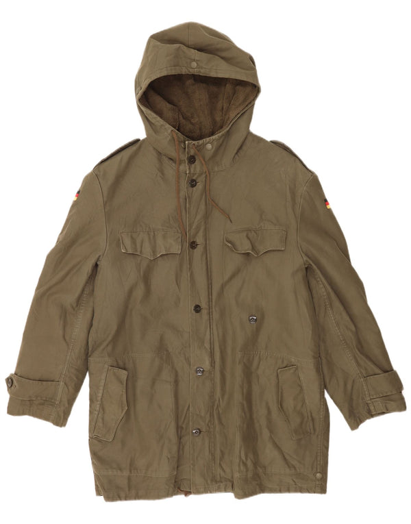 Vintage Mens Hooded Parka Jacket UK 42 XL Khaki