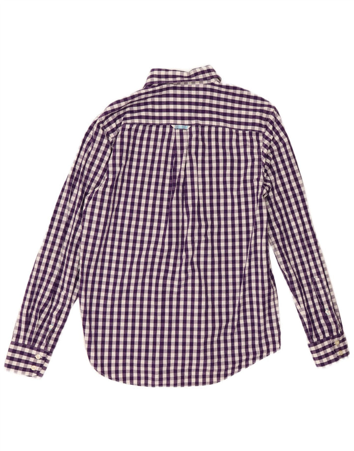 Crew Clothing Mens Shirt Small Purple Gingham Cotton
