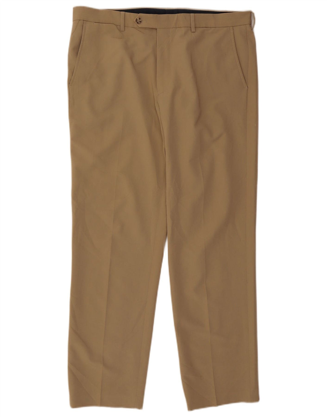 Nautica Mens Straight Suit Trousers W36 L30 Beige Polyester