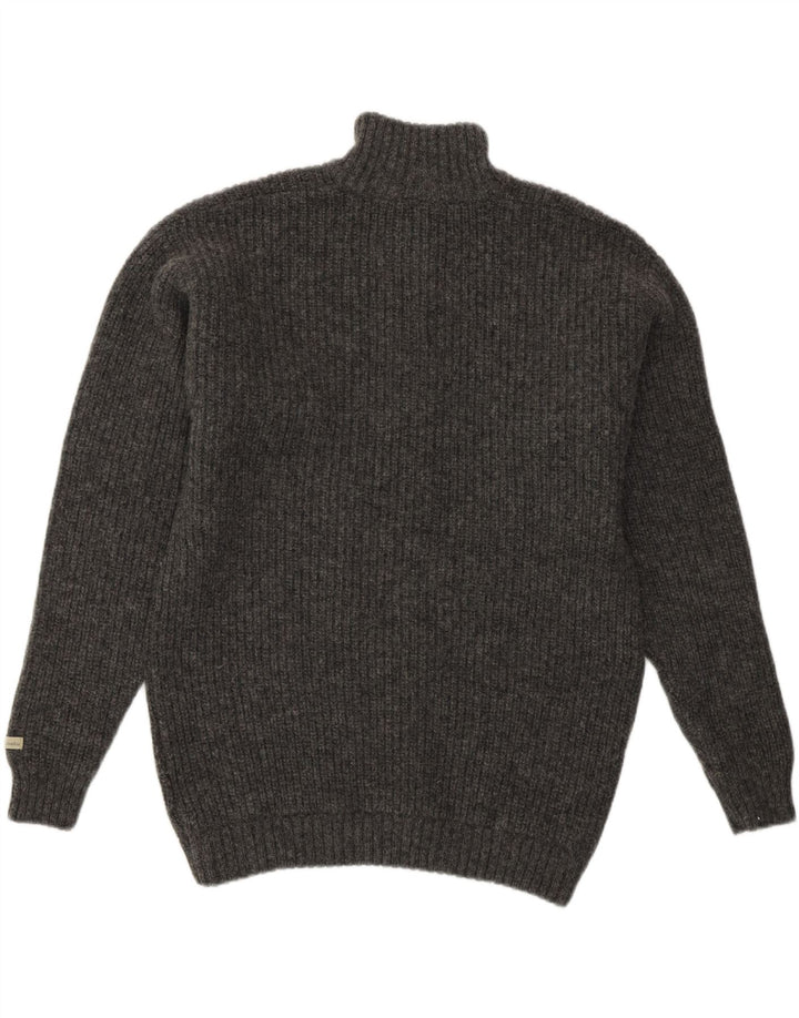 Columbia Mens Zip Neck Jumper Sweater Medium Grey Wool