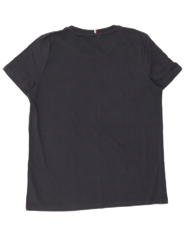 Tommy Hilfiger Damen Grafik-T-Shirt-Oberteil UK 6 XS Marineblau Baumwolle
