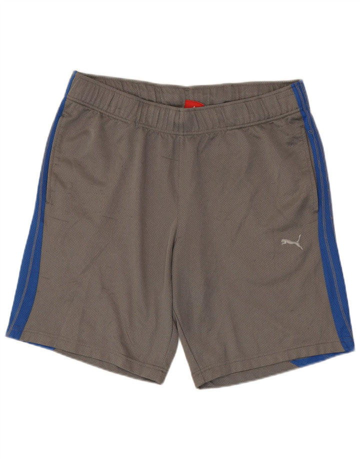 PUMA Mens Sport Shorts Medium  Grey Colourblock Polyester